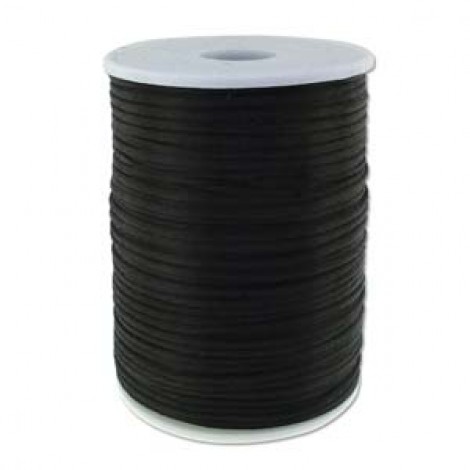 2mm Beadsmith Knot-It Black Satin Rattail Cord - 144yd (131m) Roll
