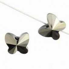 8mm Light Metallic Gold Swarovski Crystal Butterfly - Pack of 2