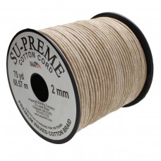 2mm Natural Supreme Waxed Cotton Cord - 75yd (68m)