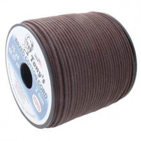 1mm Brown Supreme Quality Waxed Cotton Cord