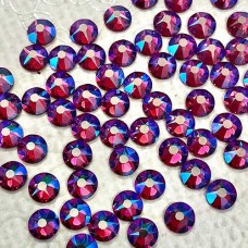 3.9mm SS16 Swarovski Flatbacks - Fuchsia Shimmer - Pack of 24
