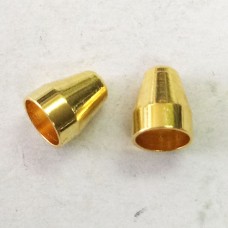 8mm x 5mm Short Cones - Gold Plated - Pack of 10