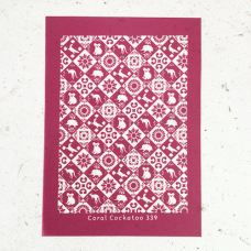 9x12cm Coral Cockatoo Silk Screen Sheet - Aussie Bush Shack Kitchen Tiles