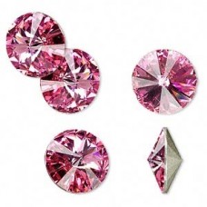 14mm Crystal Passions® Rivoli Crystal - Rose - Each