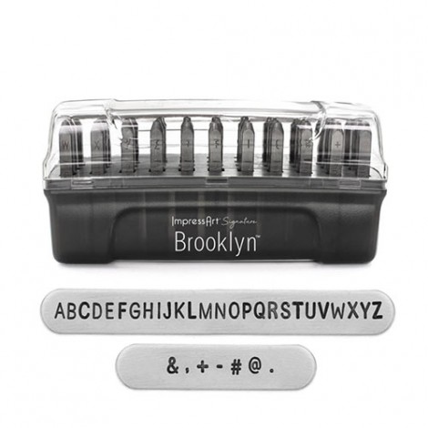 3mm ImpressArt Metal Stamps - Brooklyn Signature Uppercase 3mm ImpressArt Metal Stamps - Brooklyn Signature Uppercase