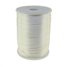 2mm Beadsmith Knot-It Tan (Creamy almost white) Satin Rattail Cord - 144yd (131m) Roll