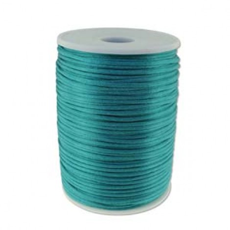 2mm Beadsmith Knot-It Turquoise Satin Rattail Cord - 144yd (131m) Roll 2mm Beadsmith Knot-It Turquoise Satin Rattail Cord - 144yd (131m) Roll
