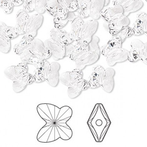 6mm Swarovski Crystal Butterfly Bead - Pack of 10