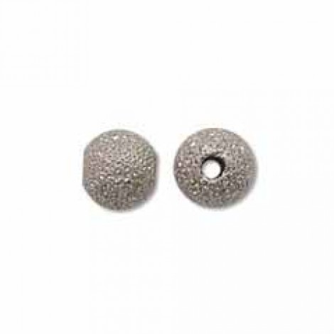6mm Silver Plated Stardust Beads - Pack of 24