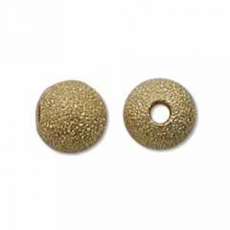 8mm Gold Plated Stardust Metal Beads