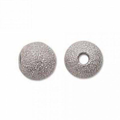 8mm Silver Plated Stardust Beads - Pack of 12