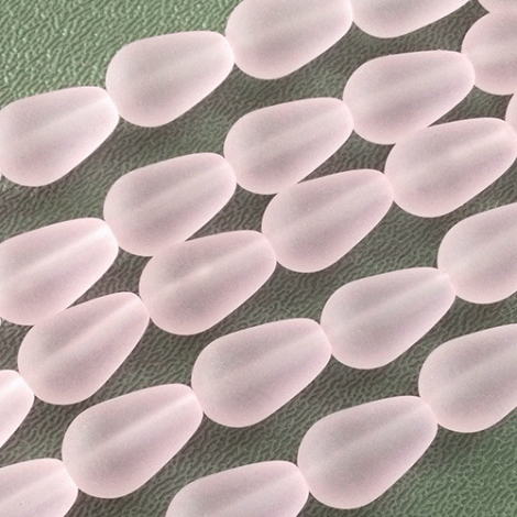 16-22mm Cultured Sea Glass Nugget Beads - Blossom Pink