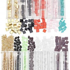 DIY Glass Tile & Seed Bead Kit - Includes beads in mixed colours