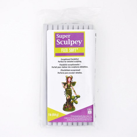 Super Sculpey - 1lb/454gm - Flex Soft Gray