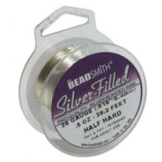 22ga Beadsmith Sterling Silver Filled Half Hard Wire - 15.6ft