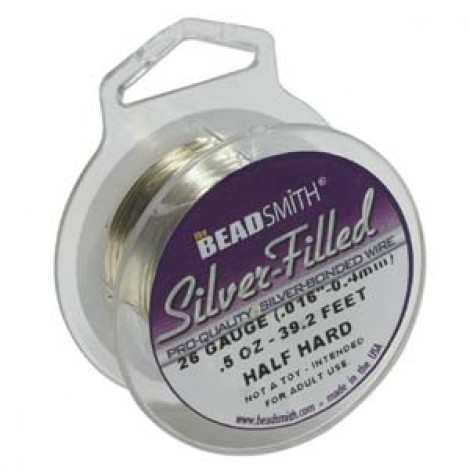 18ga Beadsmith Silver Filled Half Hard Wire - 6.25ft