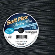 .014" Soft Flex Beading Wire - Black - 9.2m