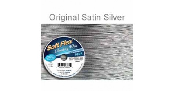 Soft Flex 21-Strand Original Satin Silver .014 Beading Wire 30-ft. Spool