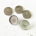 14mm (12mm ID) Silver Plated Copper High Quality Button Bezels