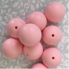 20mm Baby-Safe Silicone Round Beads - Candy Pink