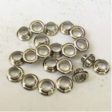8.8mm outer diameter (5mm ID) Platinum Silver Plated Bead Grommet