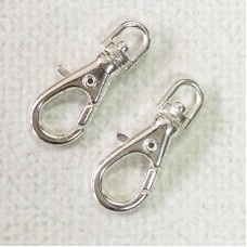 23x8mm Silver Plated Swivel Clips