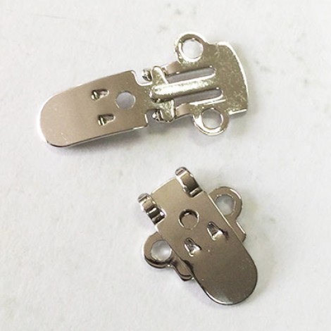 18x14mm Silver Metal Shoe Clips w/2.5mm holes