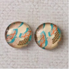 12mm Art Glass Backed Cabochons  - Tokyo Mix 11