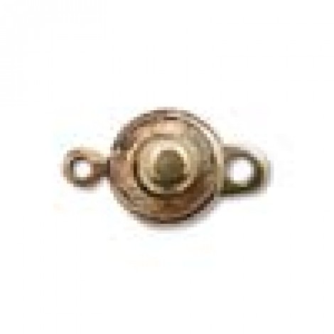 9mm Antique Gold Premium Ball & Socket Snap Clasp - Pack of 2