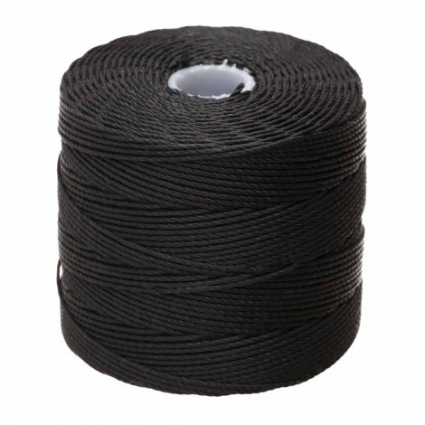 Beadsmith Superlon 0.4mm Tex 135 Fine Bead Cord - Black - 118yd (107m) - Per Spool