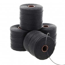 Beadsmith S-Lon Bead Cord #18 (.5mm) - Black - 77yd (70m)