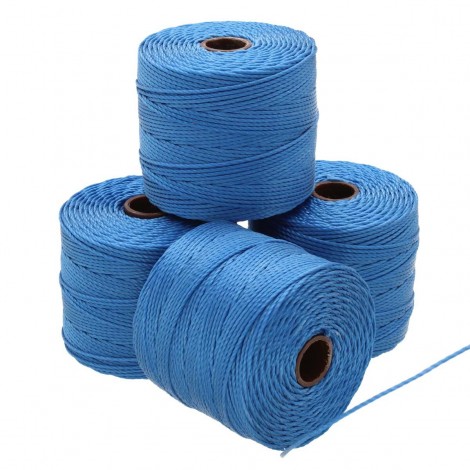 Beadsmith S-Lon Bead Cord #18 (0.5mm) - Blue - 77yd (70m)