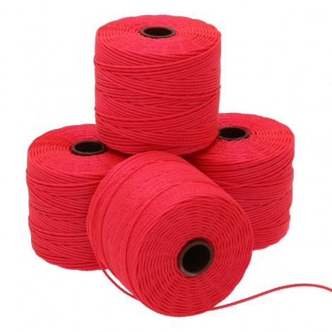 Beadsmith S-Lon Bead Cord #18 (0.5mm) - Bright Coral - 77yd (70m) Beadsmith S-Lon Bead Cord #18 (0.5mm) - Bright Coral - 77yd (70m)