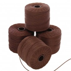 Beadsmith S-Lon Bead Cord #18 (0.5mm) Brown - 77yd (70m)
