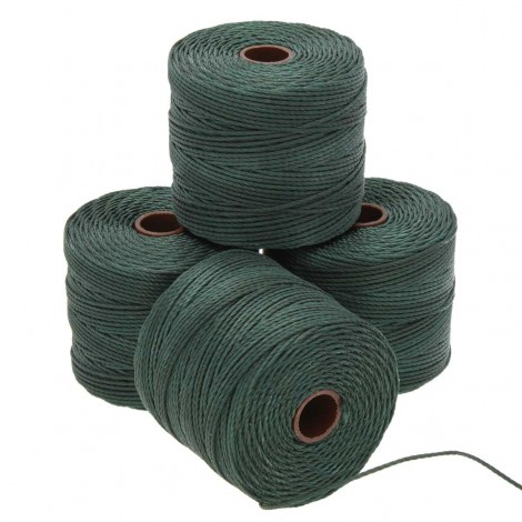 Beadsmith S-Lon Bead Cord #18 (0.5mm) - Evergreen - 77yd (70m)
