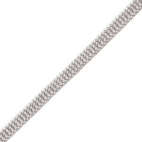 Silversilk 4.8mm 8-Needle Flat Knitted Mesh - Silver