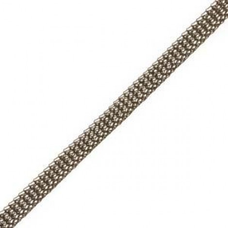Silversilk 4.8mm 8-Needle Flat Knitted Mesh - Vintage Bronze - Per 30cm