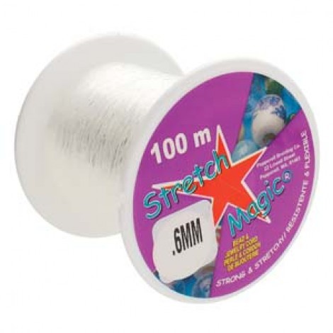 .6mm Clear Stretchmagic Cord - 100m
