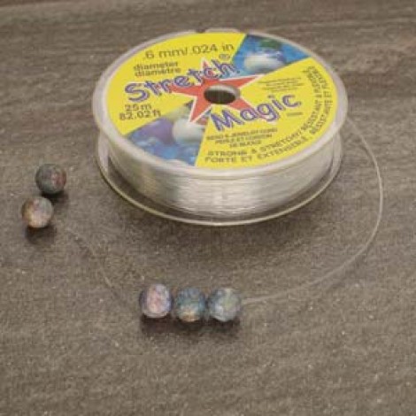 .6mm Stretchmagic Bead & Jewellery Cord - Clear - 25m