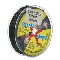.8mm Stretchmagic Black Bead & Jewellery Cord - 25m
