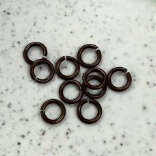 6mm Snapeez Ultraplate Jumprings - Chocolate - Pack of 10
