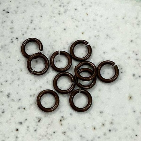 6mm Snapeez Ultraplate Jumprings - Chocolate - Pack of 10 6mm Snapeez Ultraplate Jumprings - Chocolate - Pack of 10