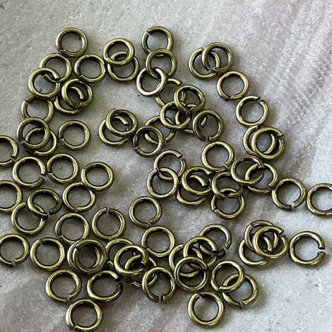 4mm Snapeez Ultraplate Brasseria Jumprings - Pack of 10