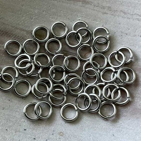 6mm Snapeez II Gray Matte Velvet Snapping Jumprings - Pack of 10