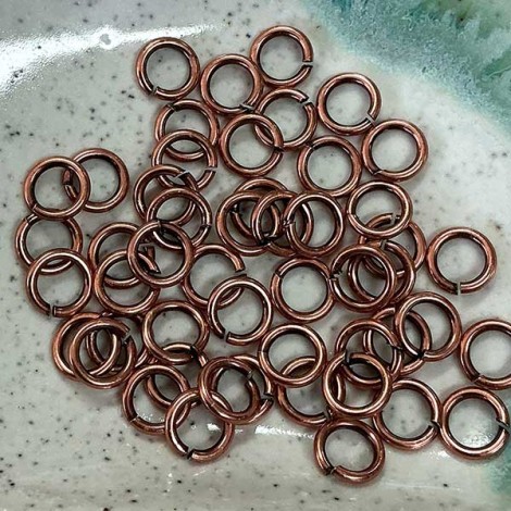 8mm Snapeez II Flaming Bella Copper Locking Jumprings - Pack of 10