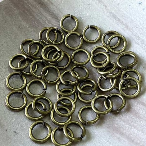 8mm Snapeez Ultraplate Brasseria Locking Jumprings - Pack of 10