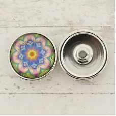 20mm Noosa Style Pastel Mandala Snap Chunks - Pack of 2