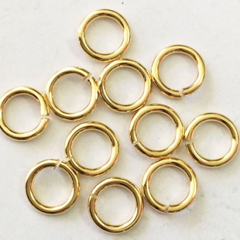 10mm Snapeez Ultraplate Heavy Duty Jumprings - 24K Gold Plated
