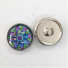 20mm Noosa Style Symbol Flower Snap Chunks - Pack of 2