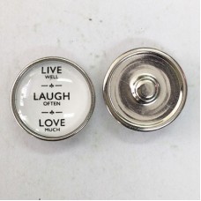 20mm Noosa Style Live, Laugh, Love Snap Chunks - Pack of 2
